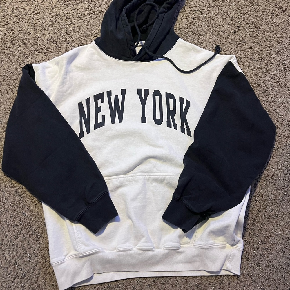 John Galt New York Black and White Hoodie